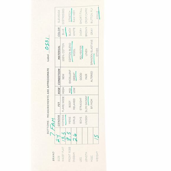 7 For All Mankind Two Toned Side Striped Skinny Leg Jeans Mid Rise Raw Hem Sz 24 - Picture 4 of 14